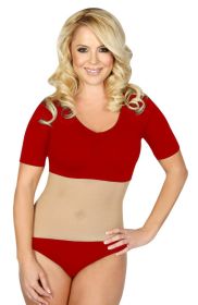 Body Suit with Sleeves, Red - M/L