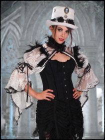 Gothic shawl Long sleeve - M WHT