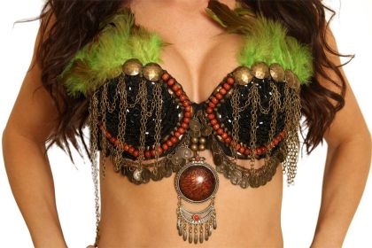 Tribal Bra with charms & pendant - SM