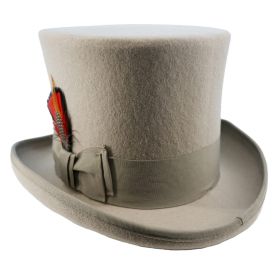 Steampunk TOP Hat - 100% wool felt - M..6" height - 57cm head size, CML