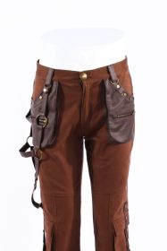 Steampunk Pants Male, Brown, XL