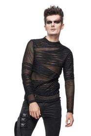 Long Sleeve Sheer Gothic Top-3XL