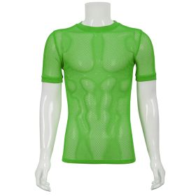 Punk Mesh T-Shirt, Neon Green - M