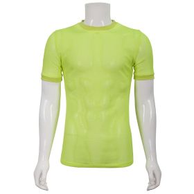 Punk Mesh T-Shirt, Neon Yellow - M