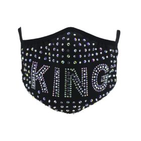 rhinestone face mask - KING