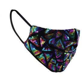 multi colored sequin face mask