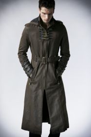 Steampunk Coat with Belts - M