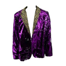 Sequin Blazer - Purple - L