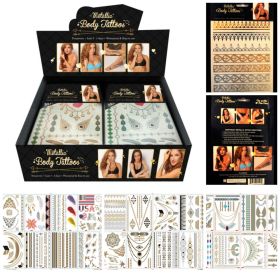 Metalic Tattoo with POP Display..( 24 styles @ 2 ea = 48 PCs ) - 1 FULL BOX