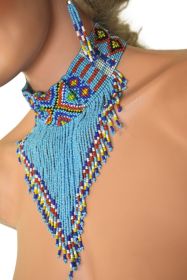 Tribal Choker Set -  Turquise/Multi