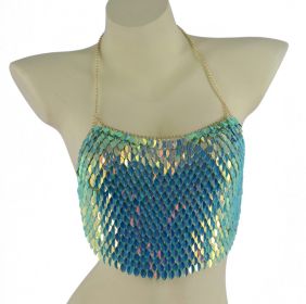 Leaf Halter Top - Green