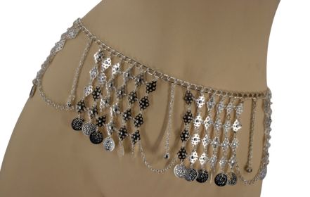 METAL CHAIN BELT - SILVER