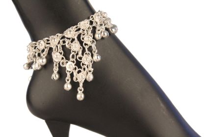 Metal Mesh Anklet - Silver