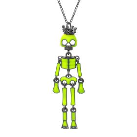 crown skull neon dangle, 16+3in