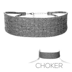 18 row rs choker 2mm, gry, 12+3.5", 6x1.5"