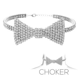 Bow Tie Choker - Silver