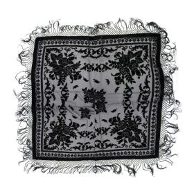 Velvet Scarf Square - Black