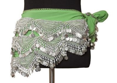 Hip Scarf, Green/Silver