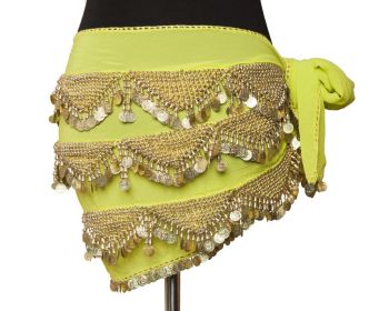 Hip Scarf, Light Green/Gold