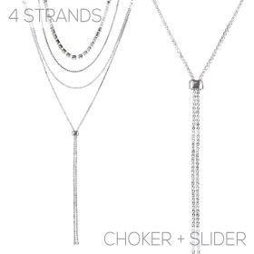 s rs 4strands choker with slide