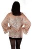 Burnout Velvet short duster jacket-Beige