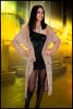 Burnout Velvet long duster jacket-Beige