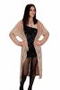 Burnout Velvet long duster jacket-Beige