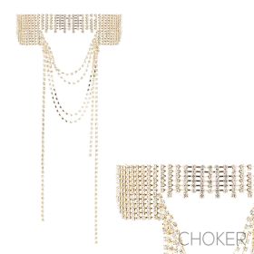 G RS Drape Layer Choker-Gold