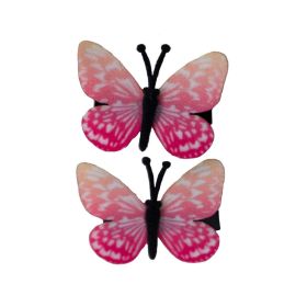 Butterfly Hairpins, Pink Multi