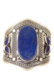 Tribal Lapis Cuff - Large Size with adornments