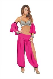 Plain Harem Pants, Fuchsia - SM