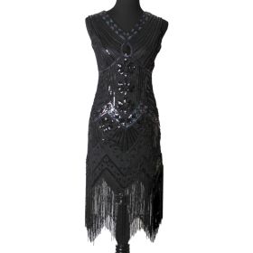 Flapper art deco black/ab- S