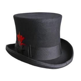 Steampunk TOP Hat - 100% wool felt - XL..6" height - 61 cm head size