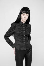 Gothic Military Long Sleeve Shirt - S