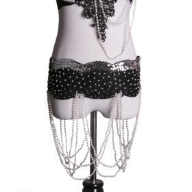 Belt with Pearls and Lace - S/M