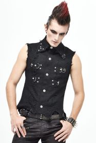 Men's Black Gothic Vest - M