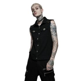 Punk Daily Wear Simple Vest-4XL