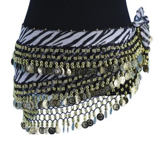 240 Coin Sash - Zebra/Gold