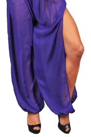 Plain Harem Pants, Purple - L/XL