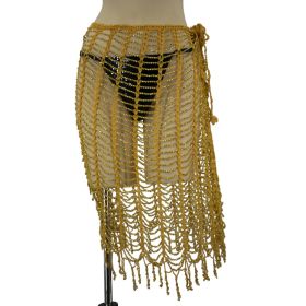 Beaded Crochet wrap - Gold with Gold