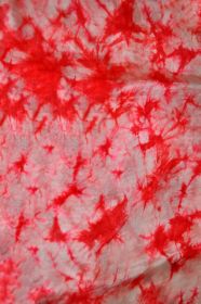 Silk Veil - Red / White - Tie Dye