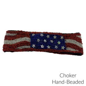 Beaded Choker-Star & Stripes