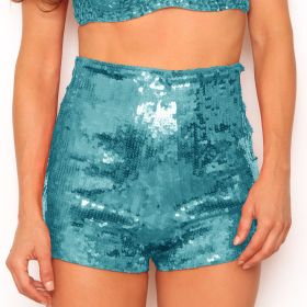 Shorts - Turquoise with Zipper - LXL