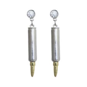 Bullet Earrings with Rhinestone