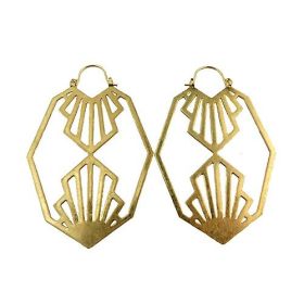 Geometric Art Deco Hoops