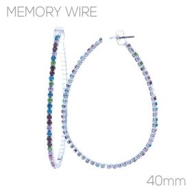 s 40mm memory wire teardrop hoops