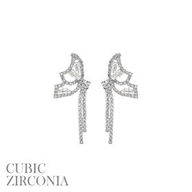 Rhinestone Butterfly with Tail Earrings