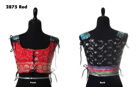 Tribal (Choli) Top - Red - L/XL