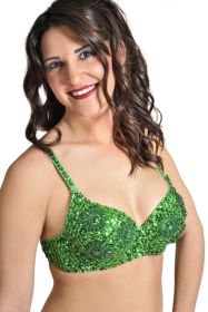 Beaded Top with Sequins - Green, 34D