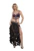 Purple Lilly Beaded Sequin Bra top with beaded Fringe - Purple/Gold - L/XL